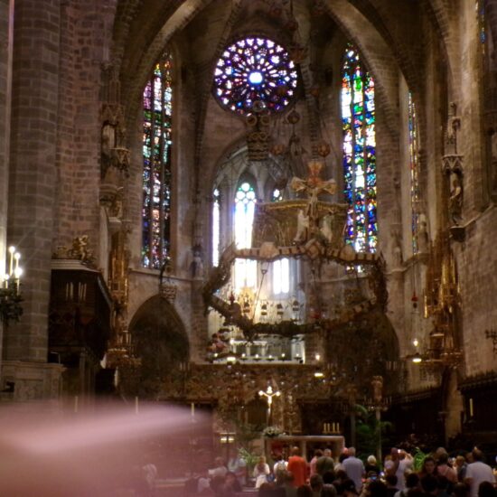 Prachtig glas-in-lood kunstwerk.