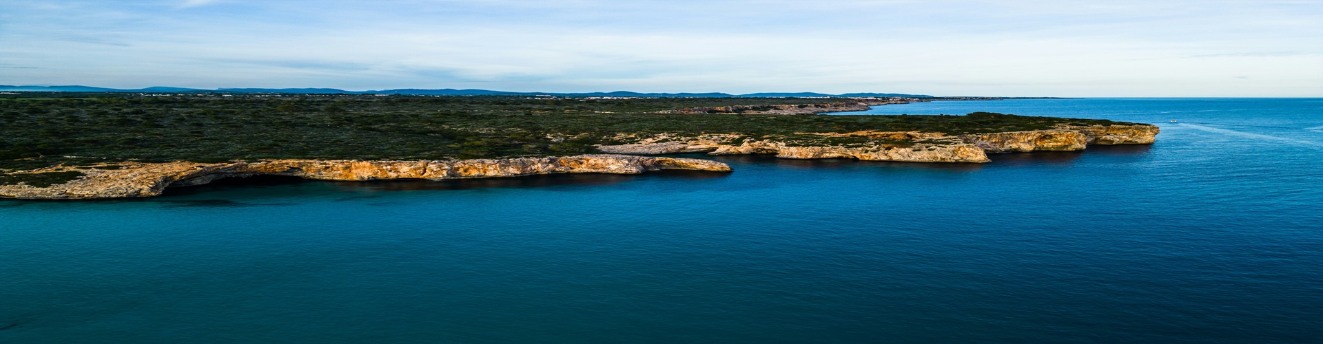 an aerial view of a body of water
