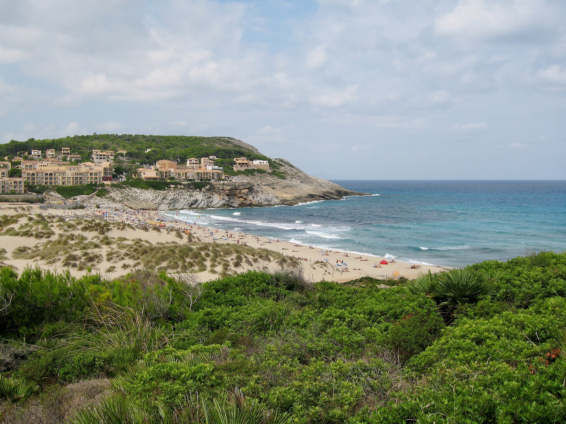 Duinen en strand van Cala Mesquida bij Capdepera, Mallorca