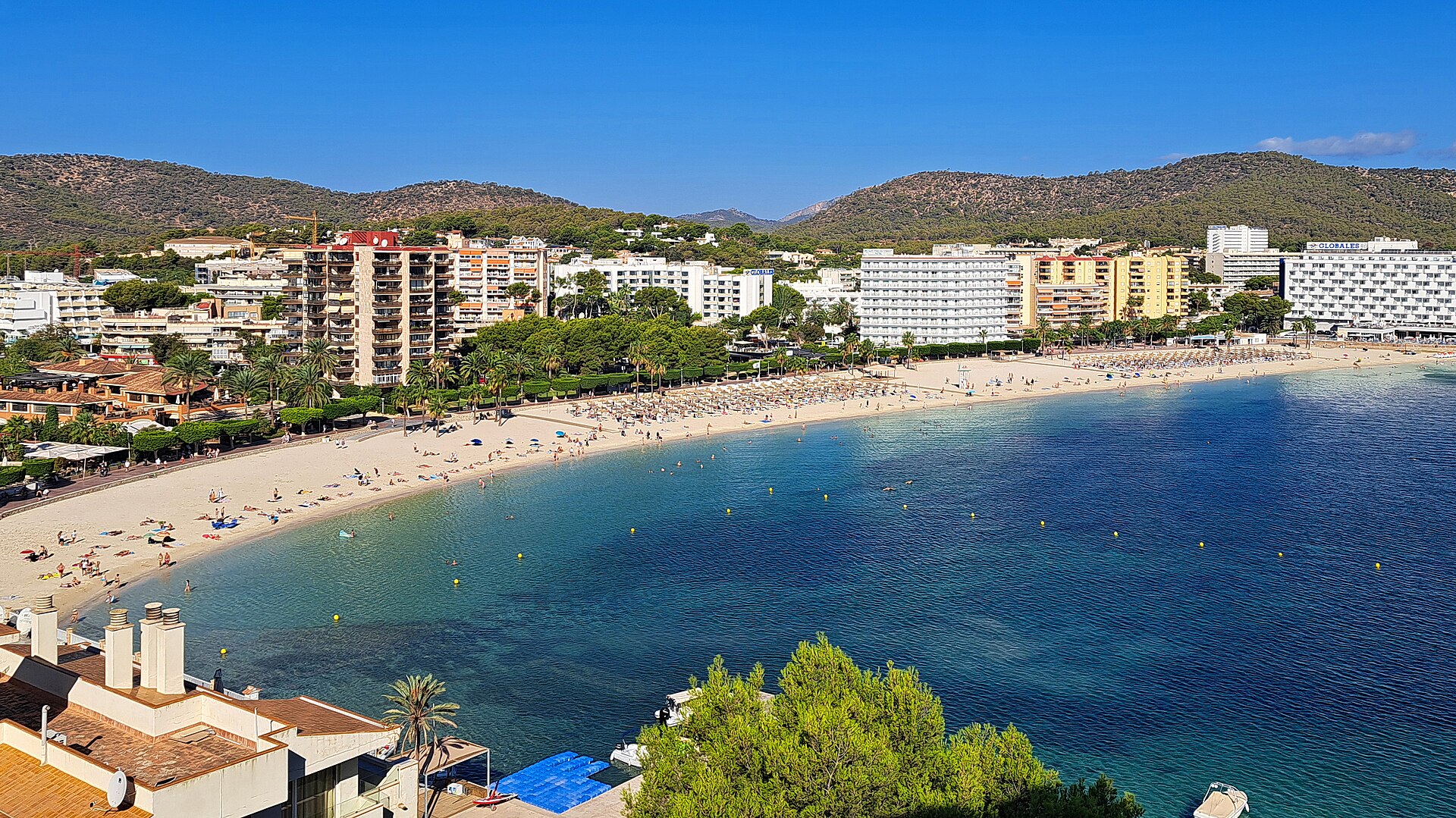 Baai en kustlijn van Palma Nova, Mallorca